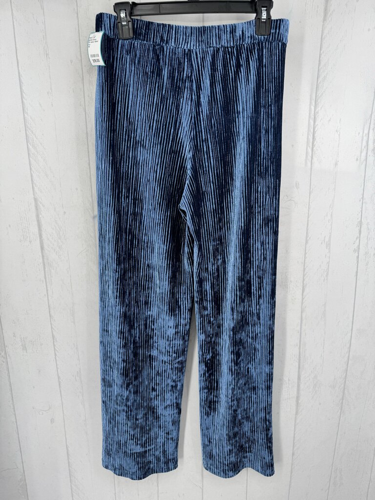 XS velour ribbed wide leg pant