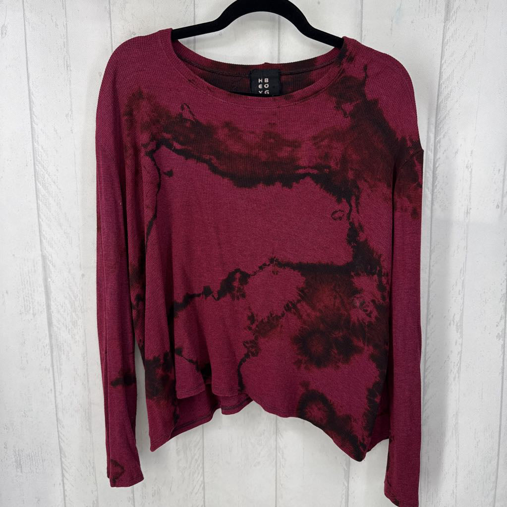 4 waffle knit l/s top