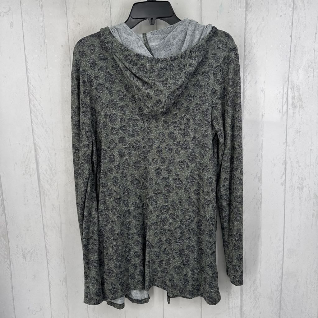 M hooded open front cardi
