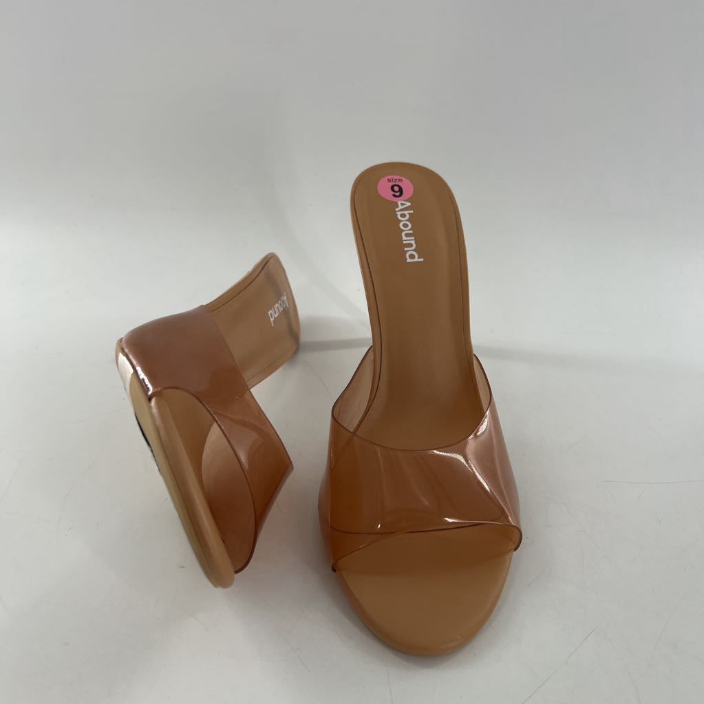 9 clear strap high-heel sandal