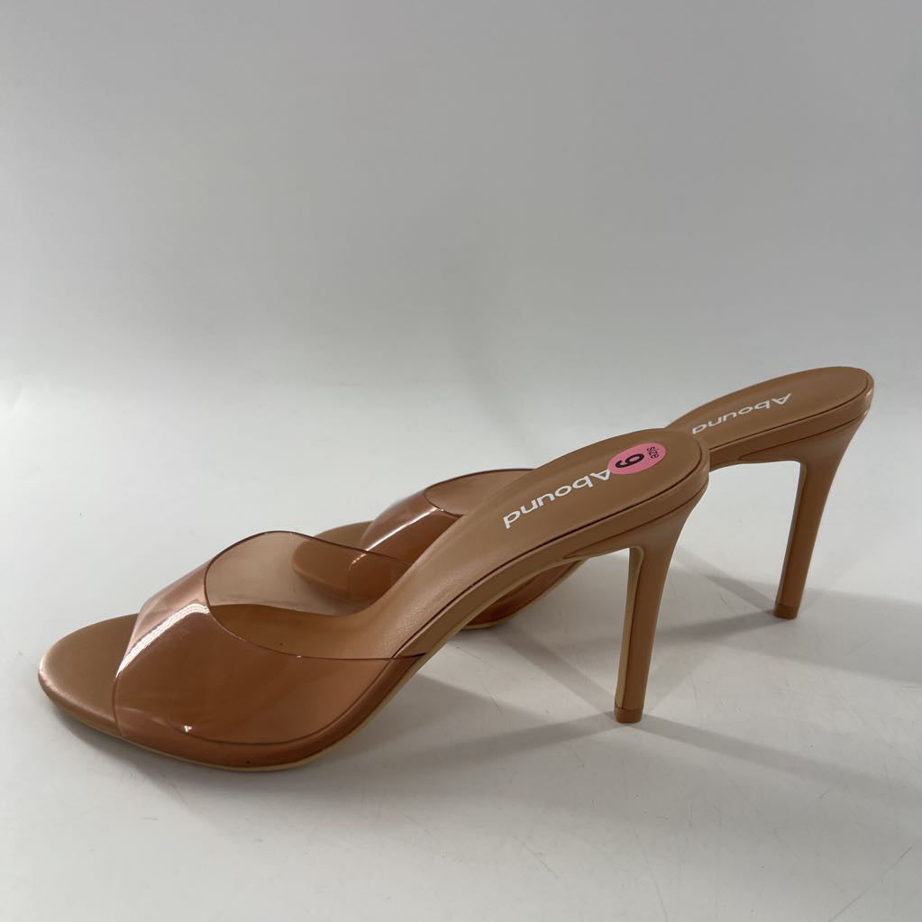 9 clear strap high-heel sandal