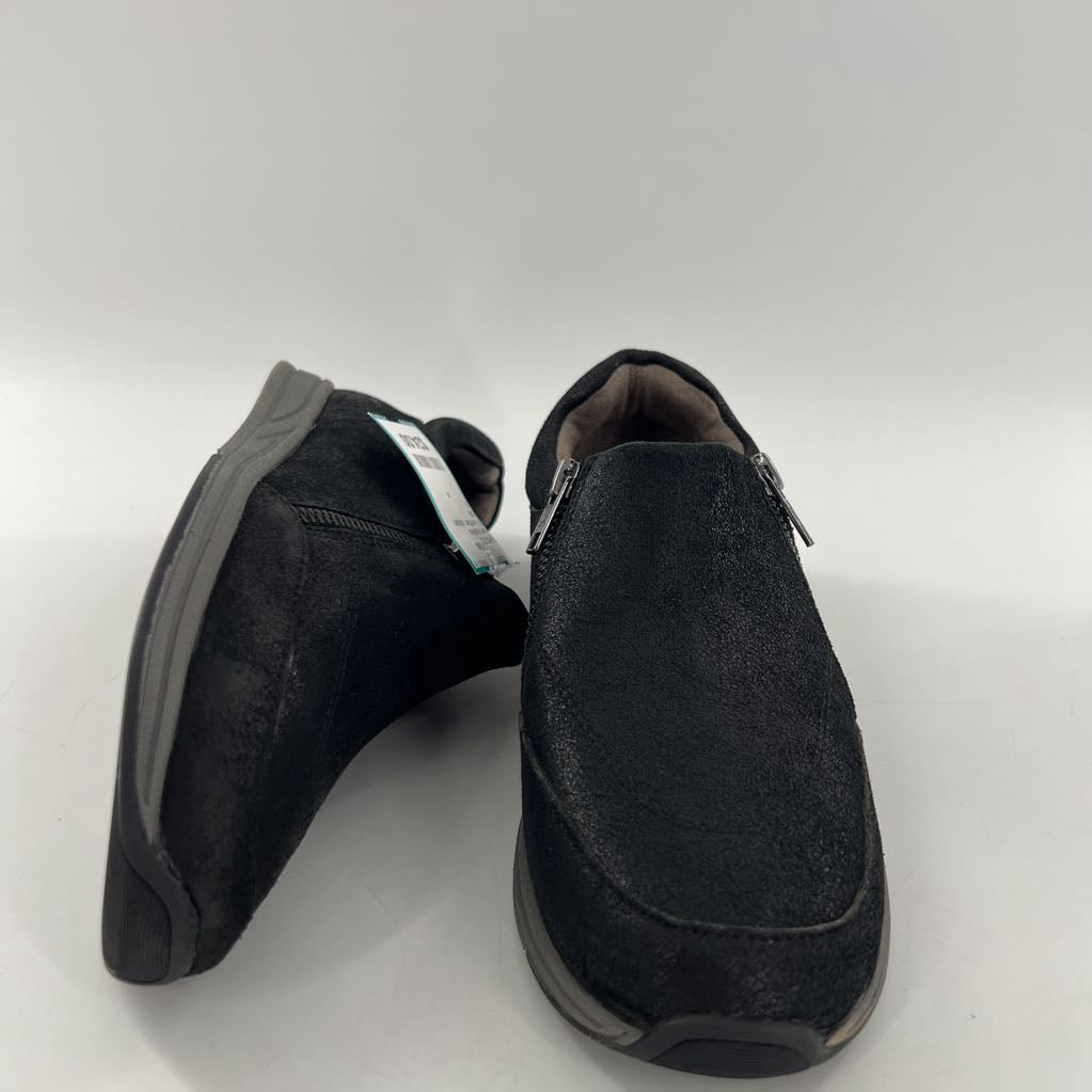 8 leather zipper walking shoe