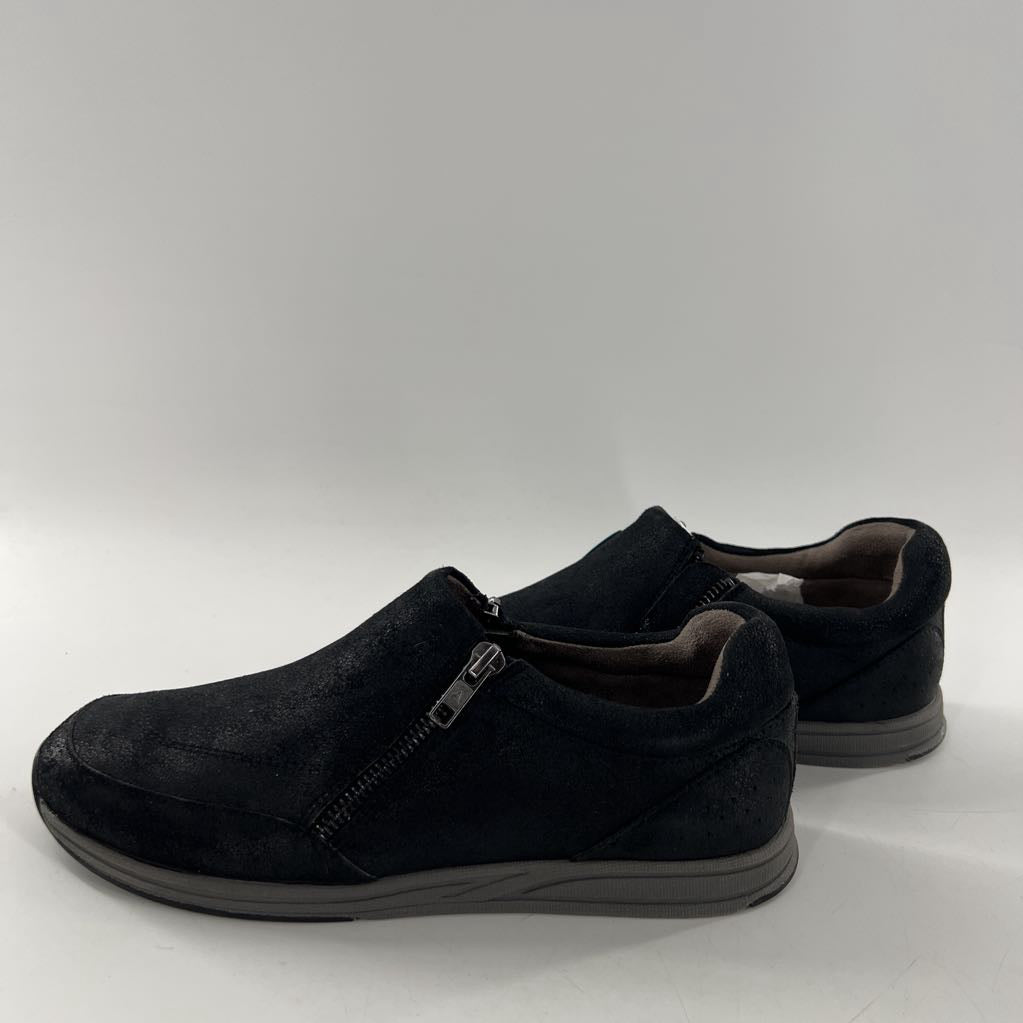8 leather zipper walking shoe
