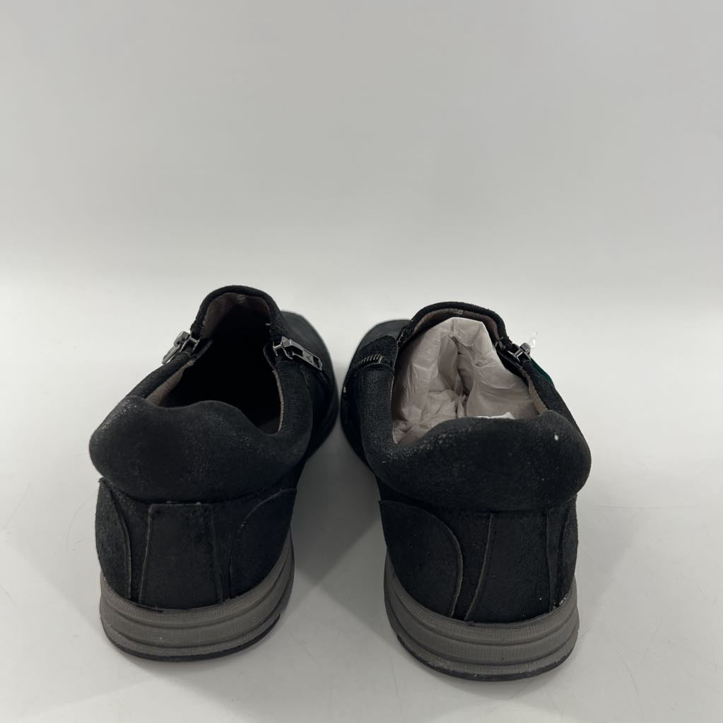 8 leather zipper walking shoe
