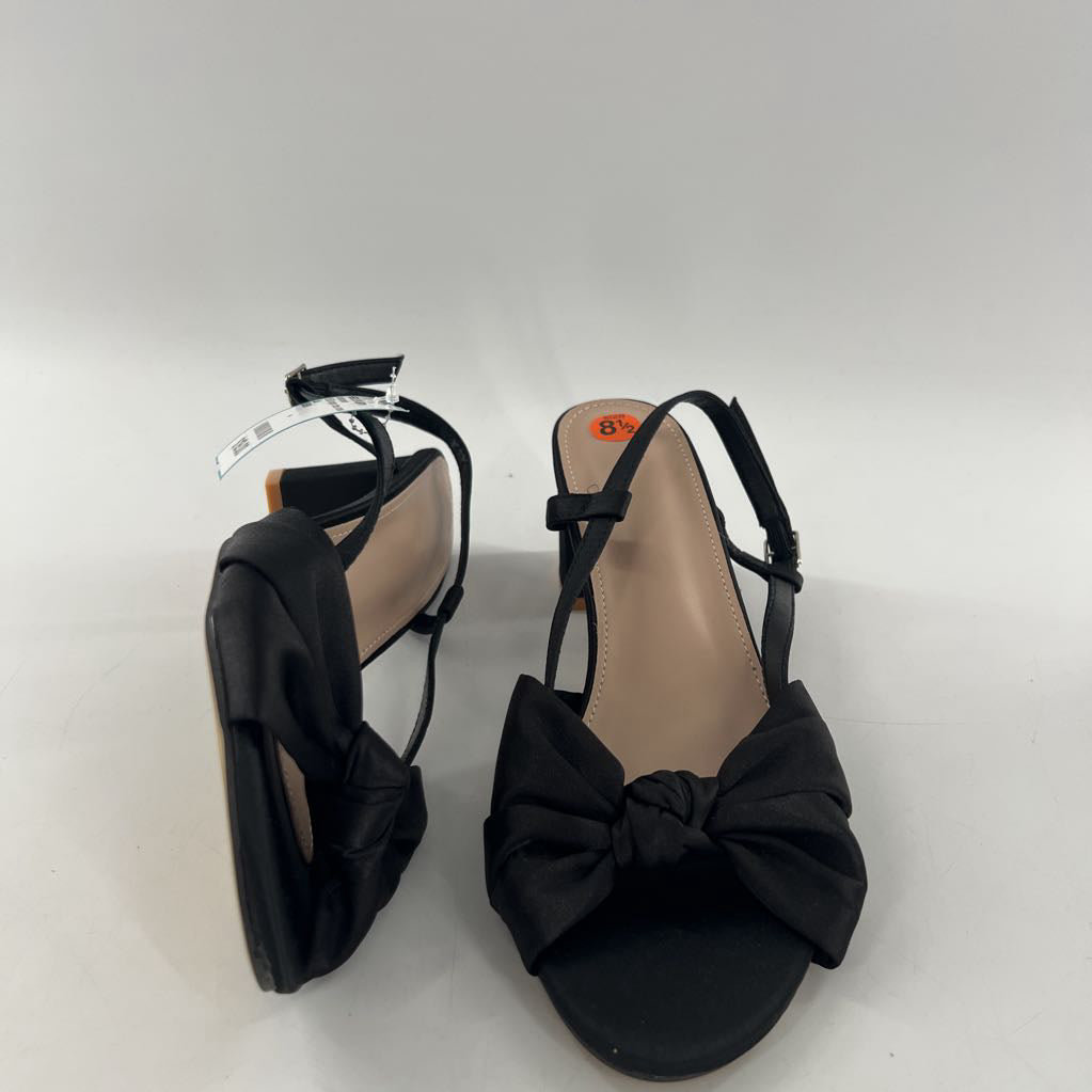 8.5/9 oepn toe vow sling back chunky heel pumps