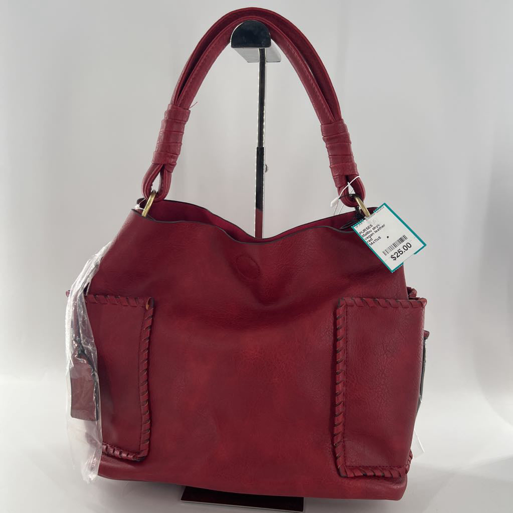 vegan leather satchel