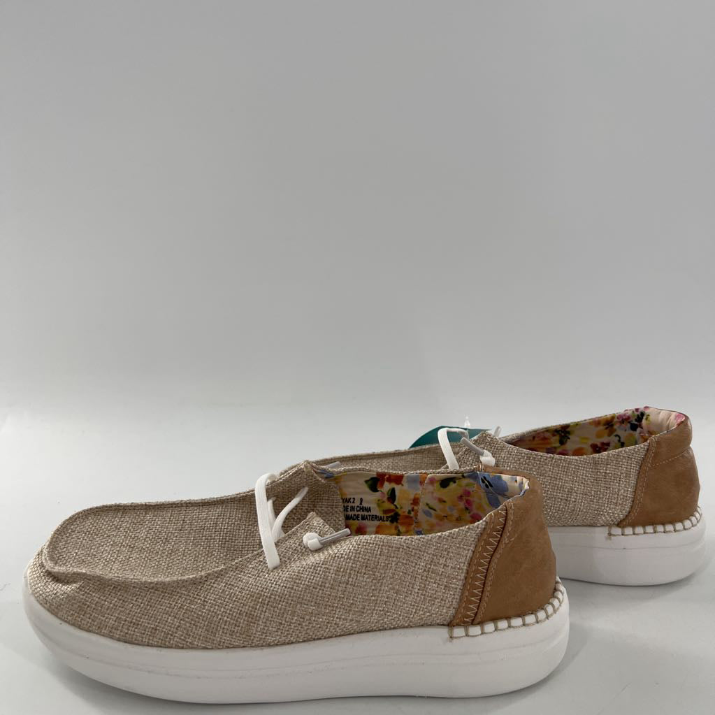 9 tweed slip-ons