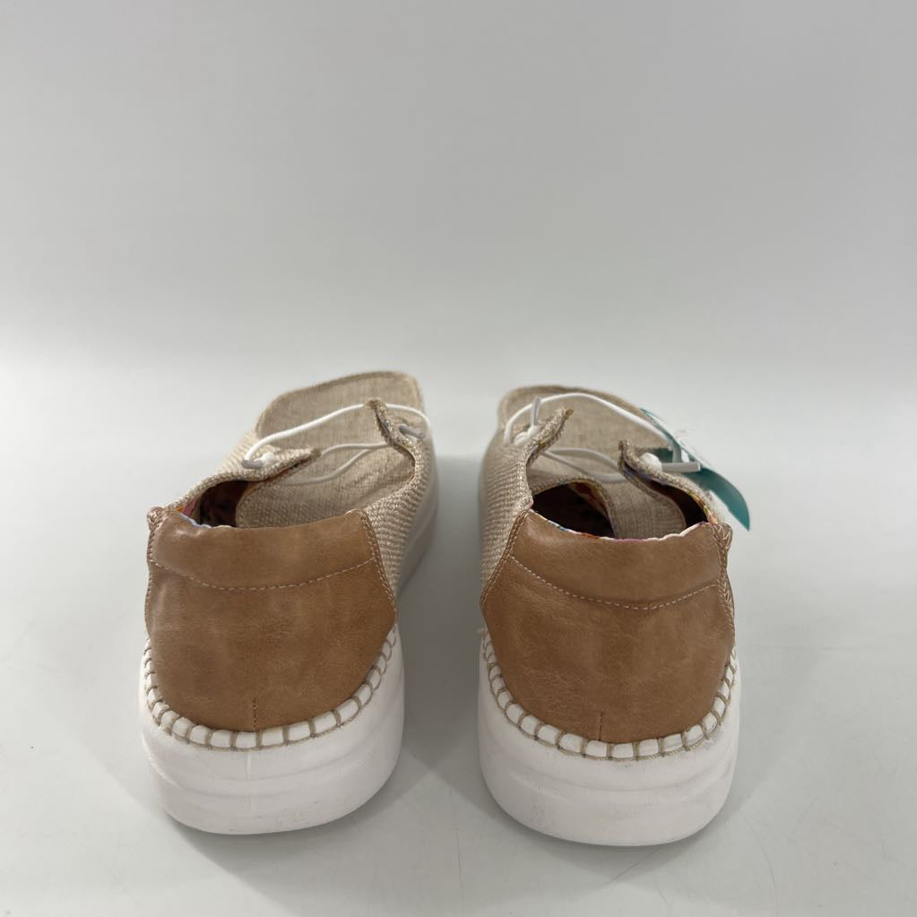 9 tweed slip-ons