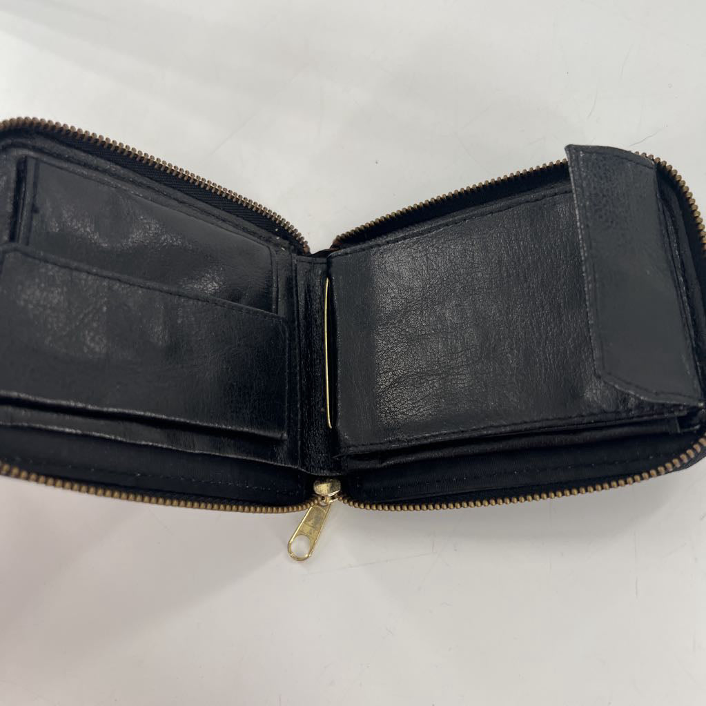 vegan leather zip around wallet