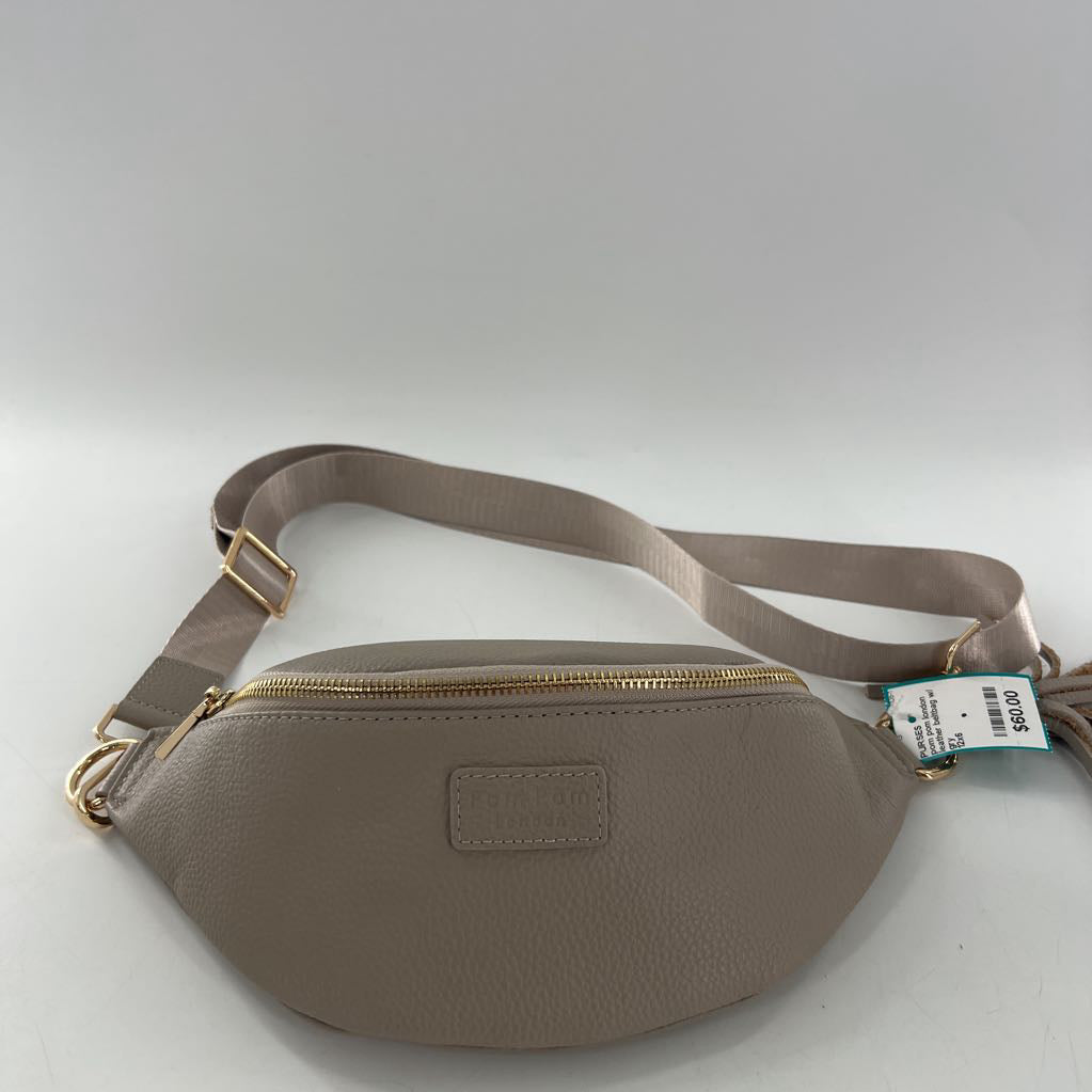 leather beltbag w/ 3 woven straps