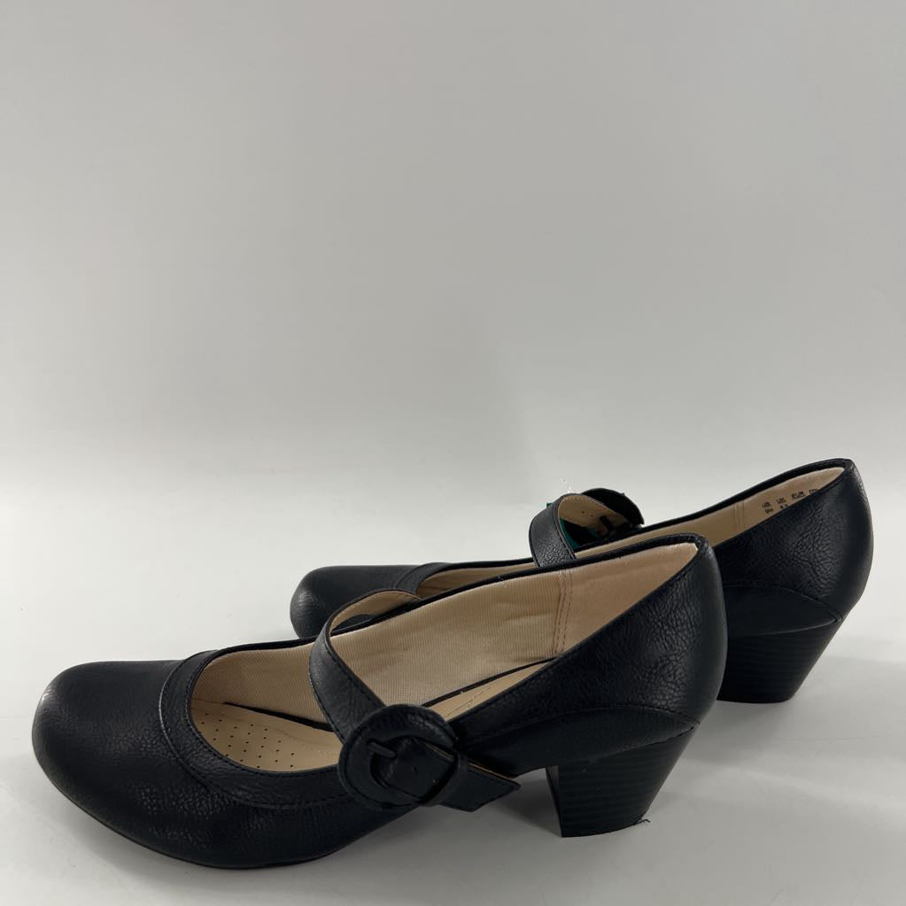 9 leather low heel mary janes