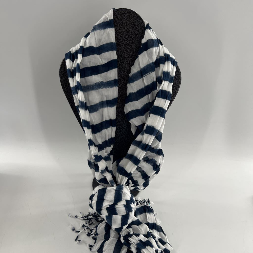 striped fringe scarf