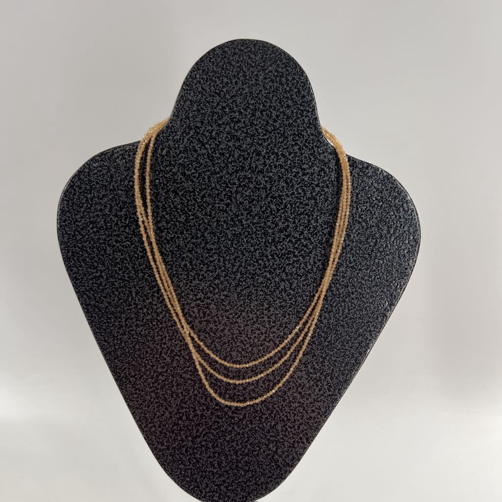10" hessonite garnet beaded necklace