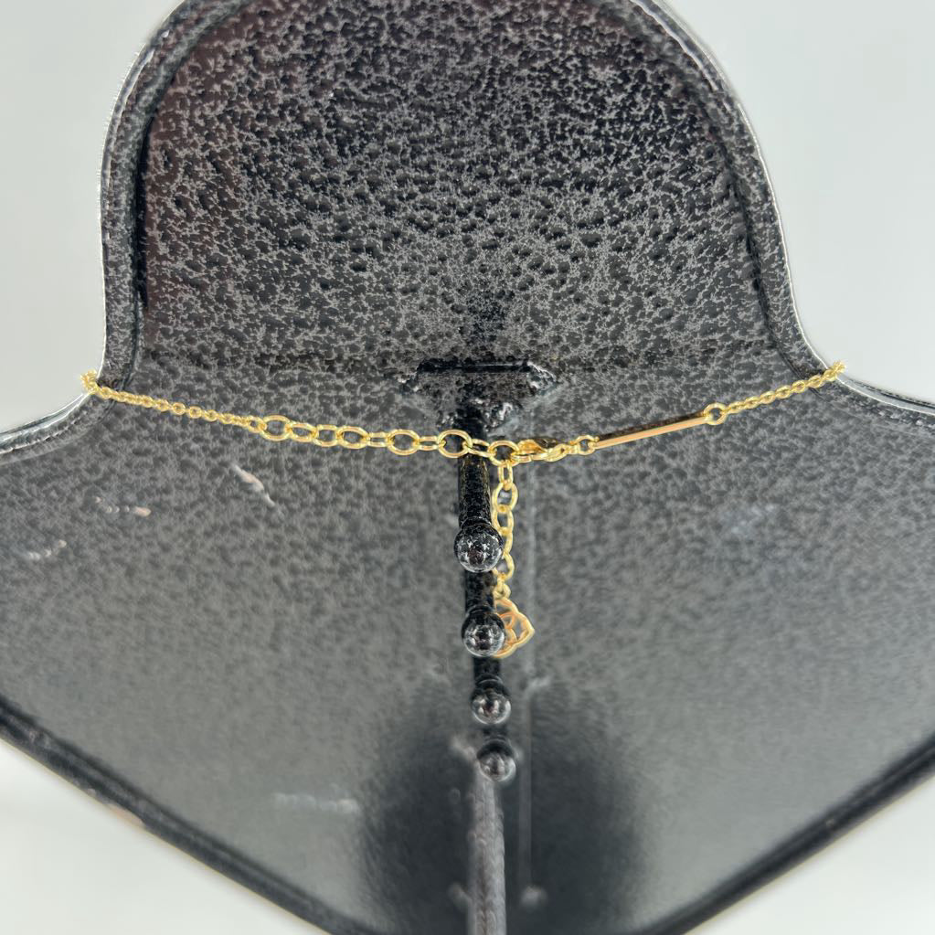 10" gold crystal agate necklace