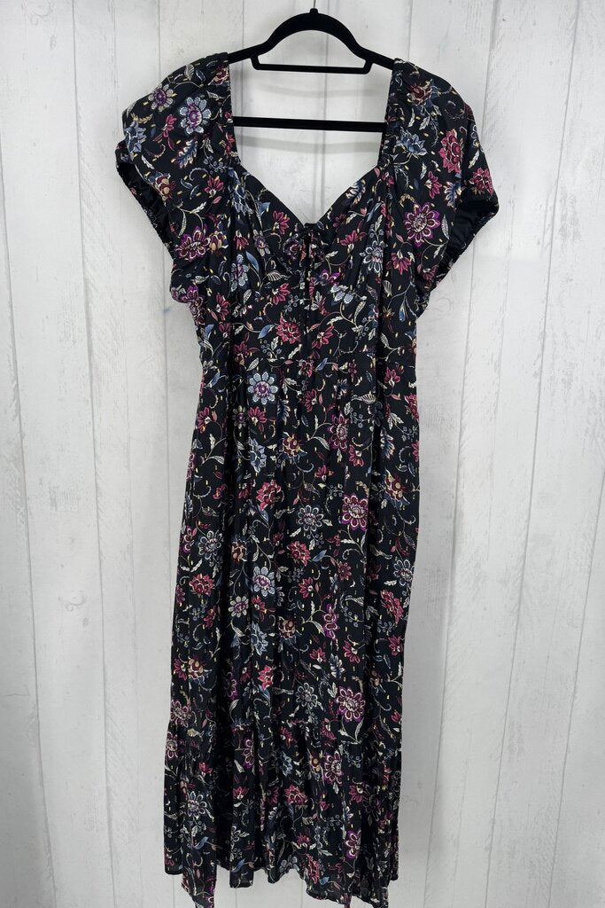 18 flo print s/s maxi dress
