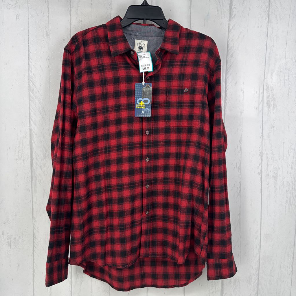 R68 L plaid button down l/s top