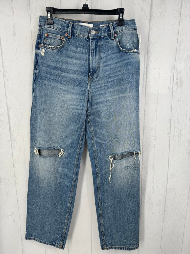 6 hi-rise wide leg jean