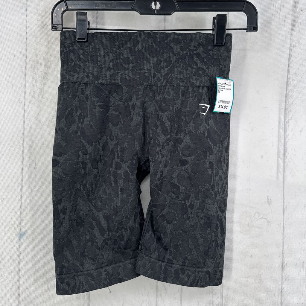 XS animal print hi-rise biker short