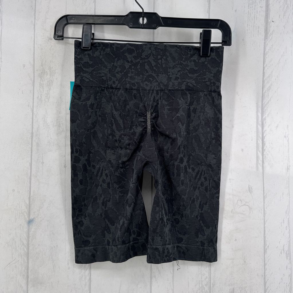 XS animal print hi-rise biker short