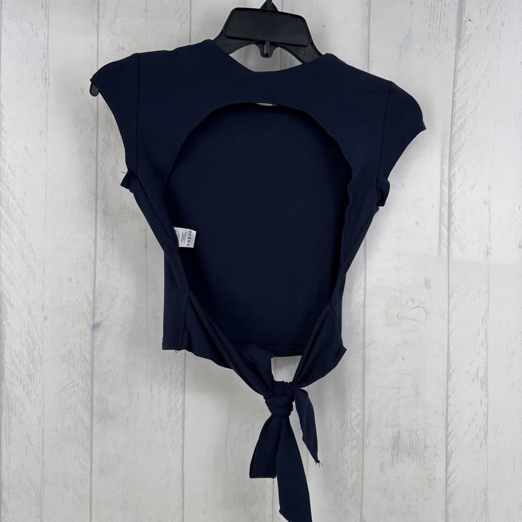 XS round neck bow s/s tee