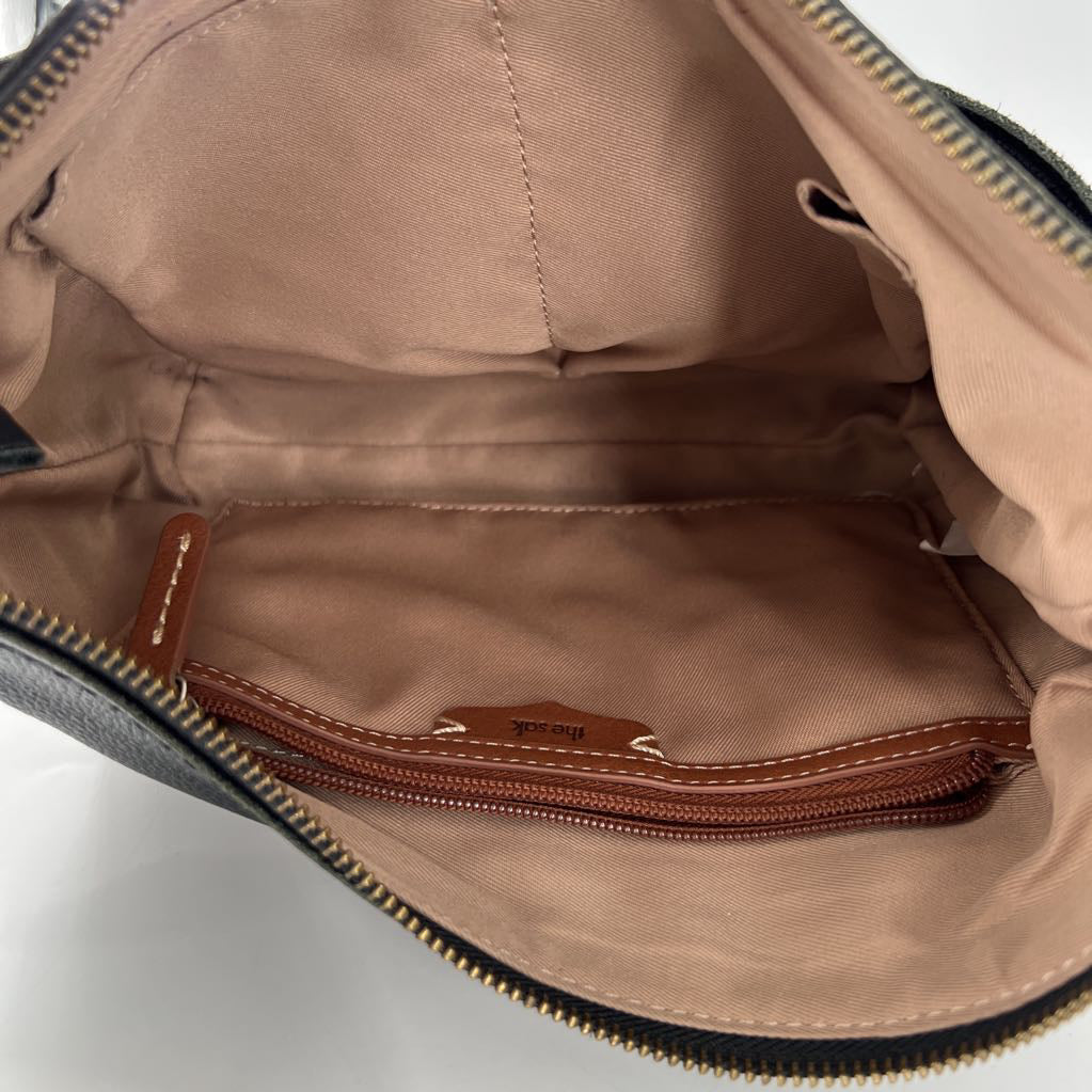 pebbled leather shoulder bag