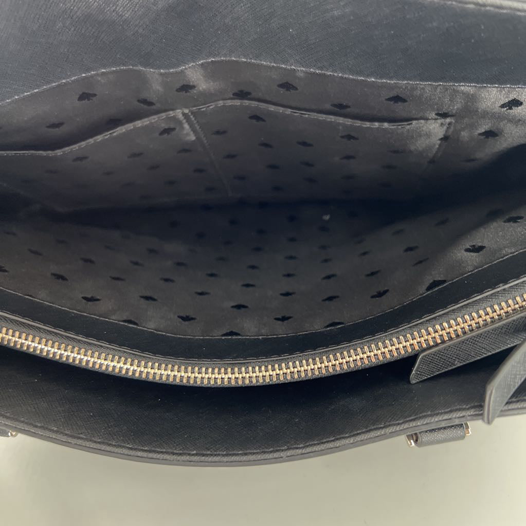 saffiano leather triple compartment tote