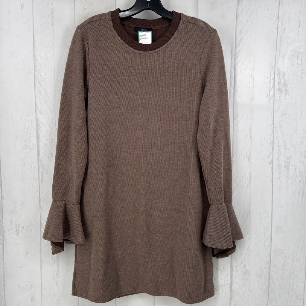 S ribbed l/s knit dress