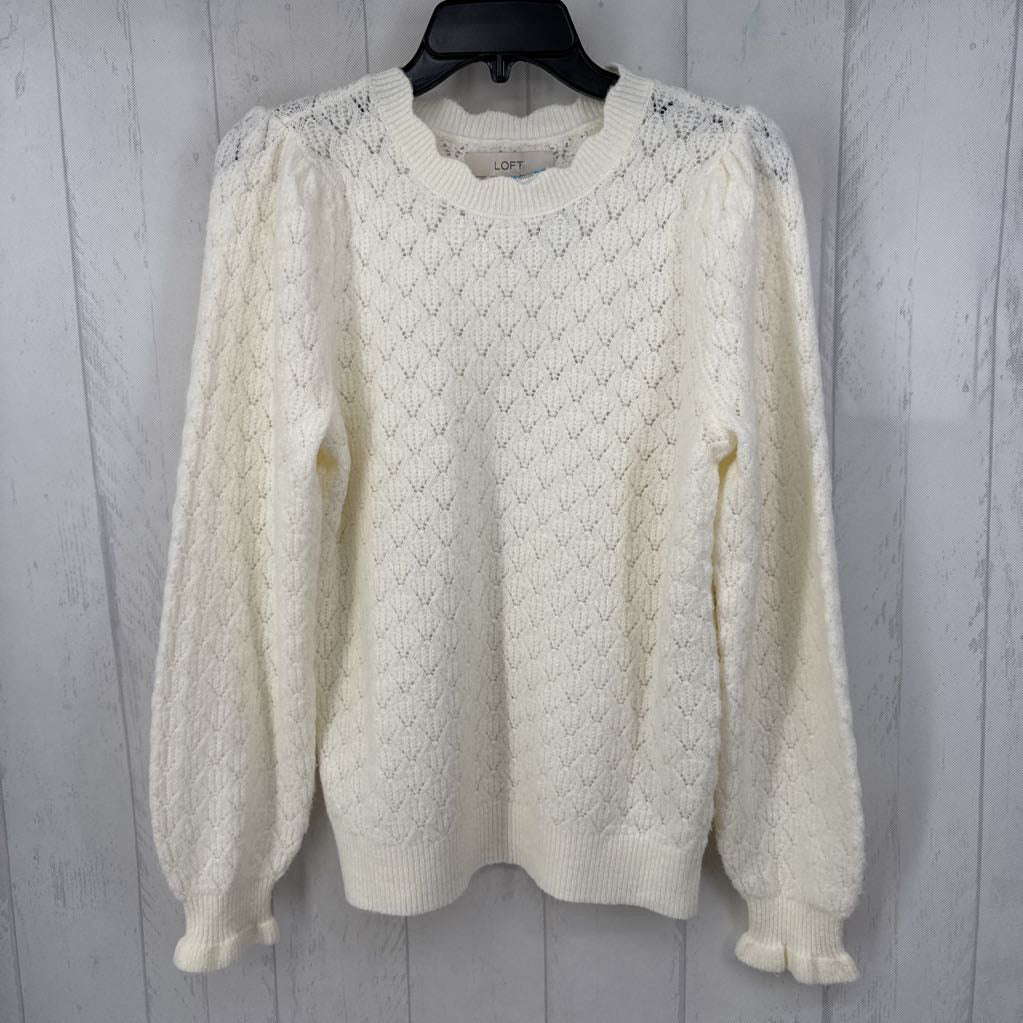 M crochet scalloped sweater