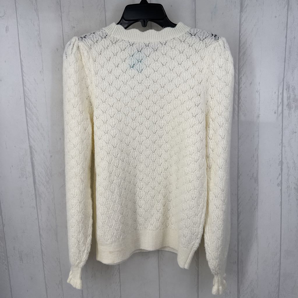 M crochet scalloped sweater