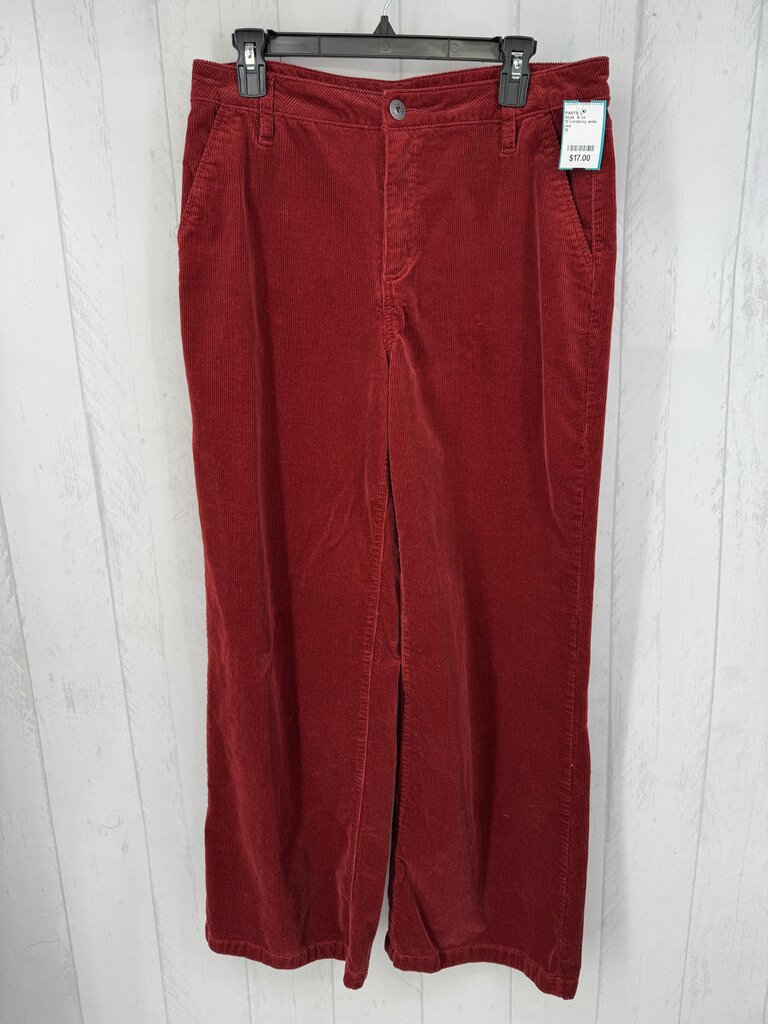 12 corduroy wide leg pant
