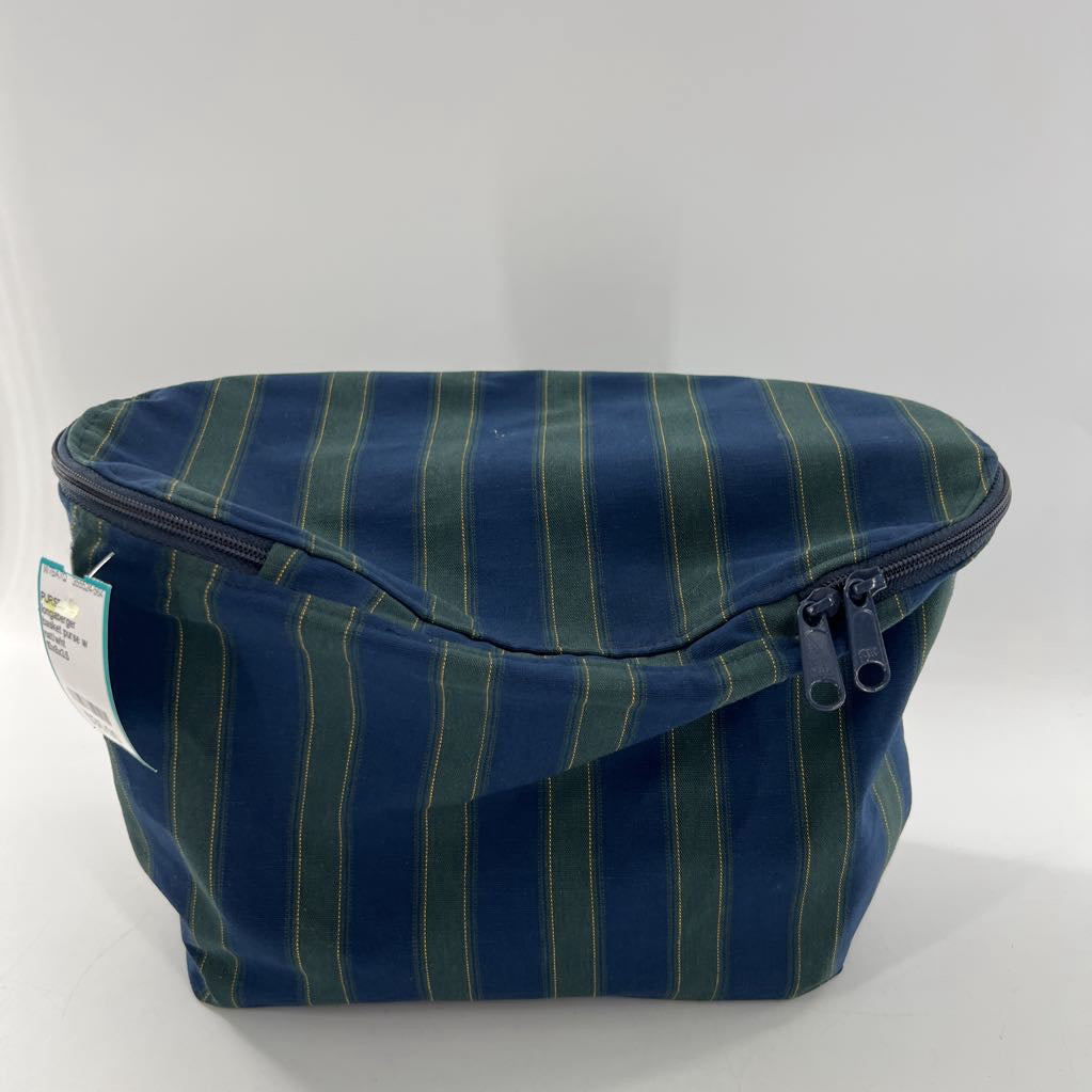 basket purse w plaid liner & cotton drawstring liner