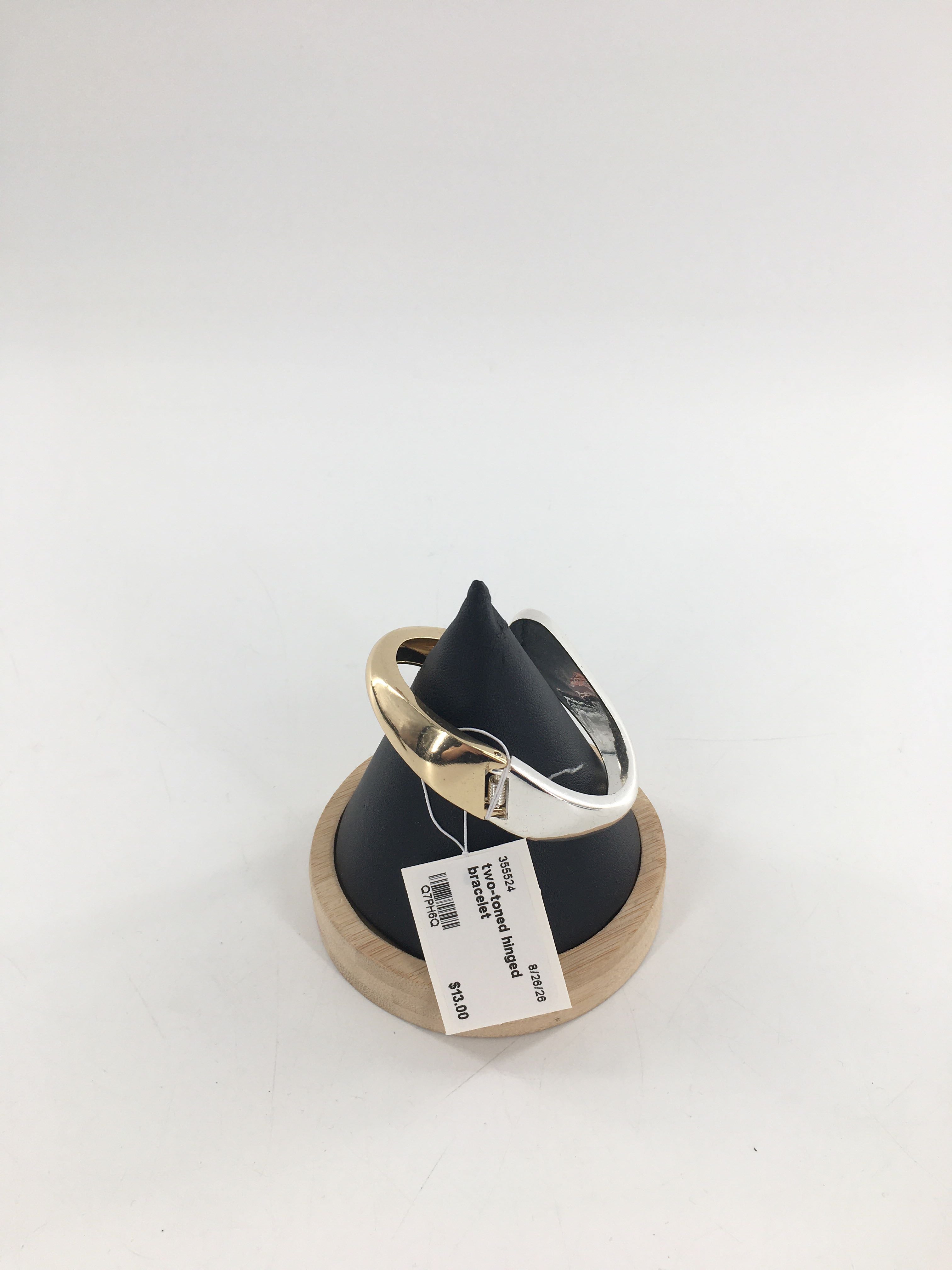 two-toned hinged bracelet