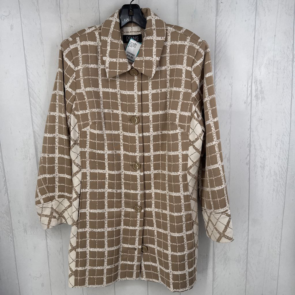 16 checkered button down jacket