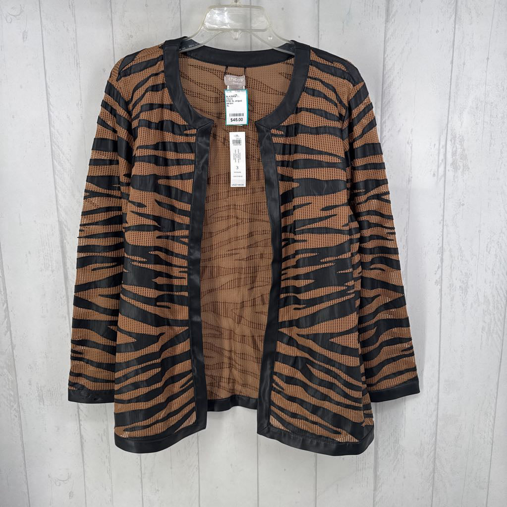 R150 XL striped mesh jacket