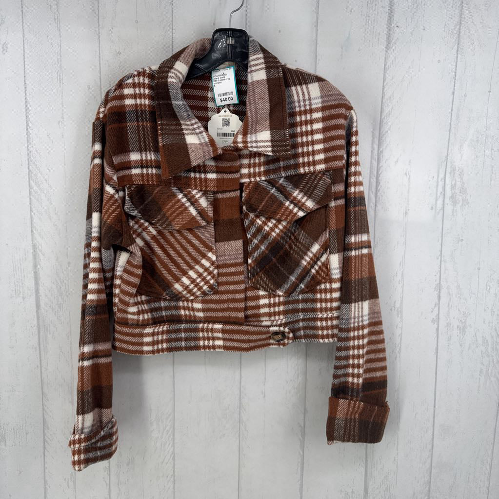 R80 S plaid crop jacket