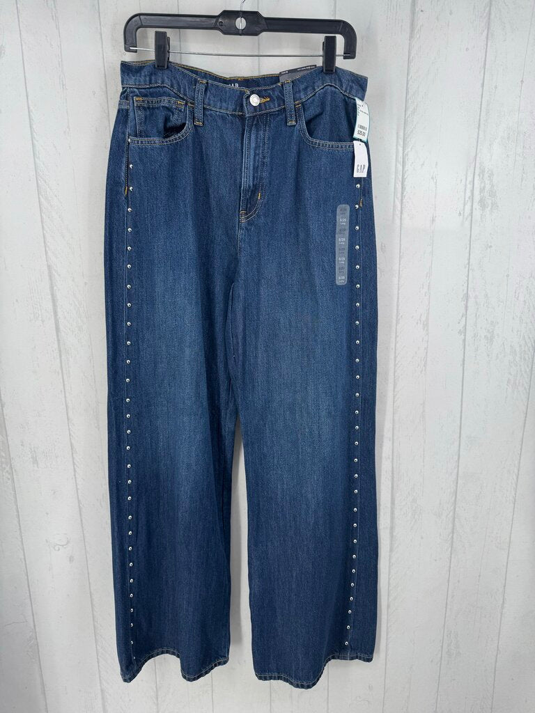 8L hi-rise wide leg jean