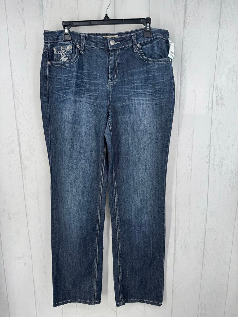 12 embelished straight leg jean