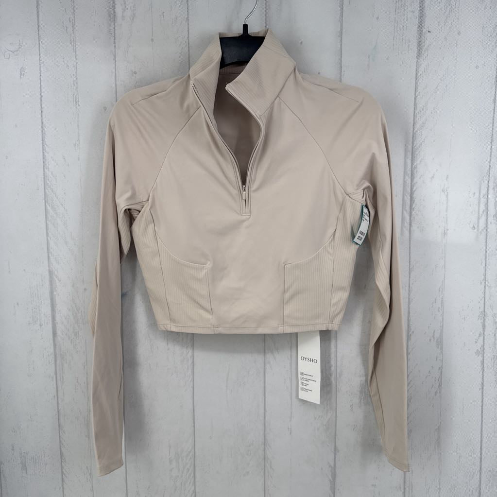 R40 L quarter zip l/s crop top