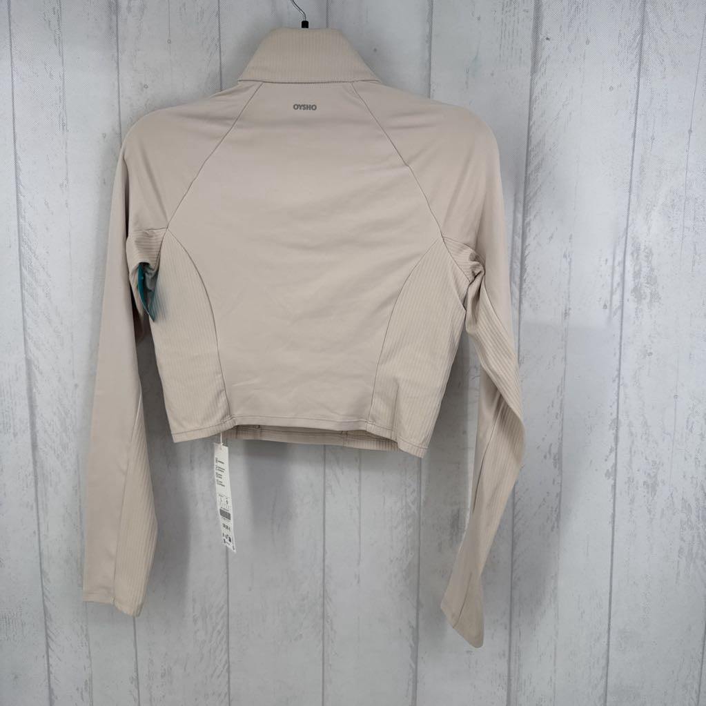 R40 L quarter zip l/s crop top