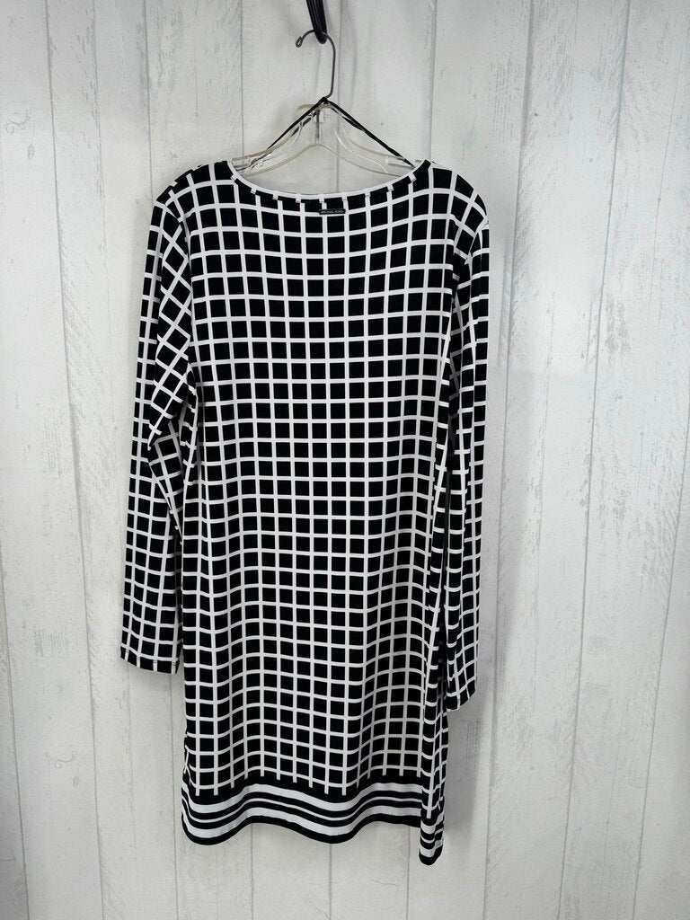 XL checkered l/s dress