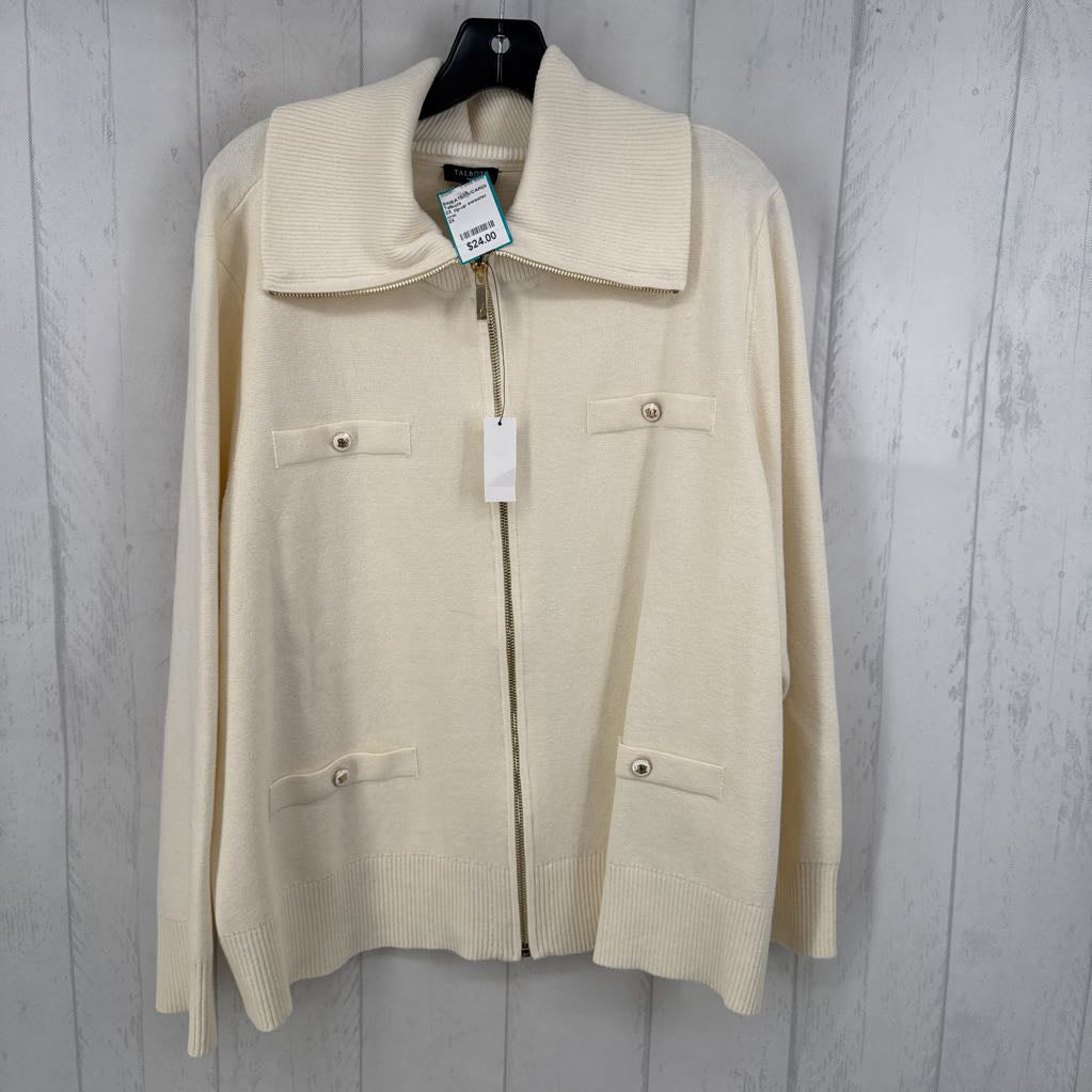 2X zip-up sweater