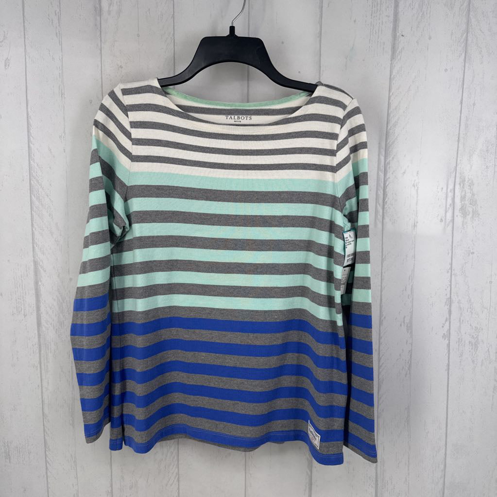Mp striped round neck l/s tee