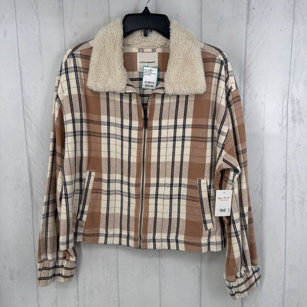 R170 S plaid zip-up jacket