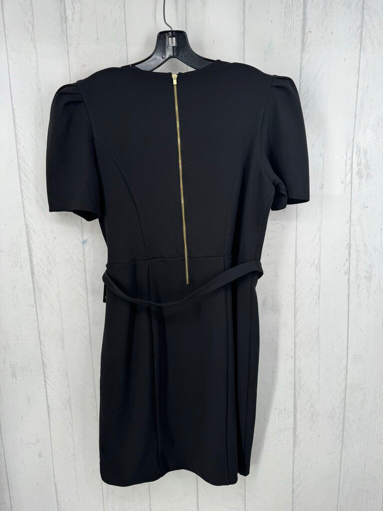 R70 L back zip s/s belted dress