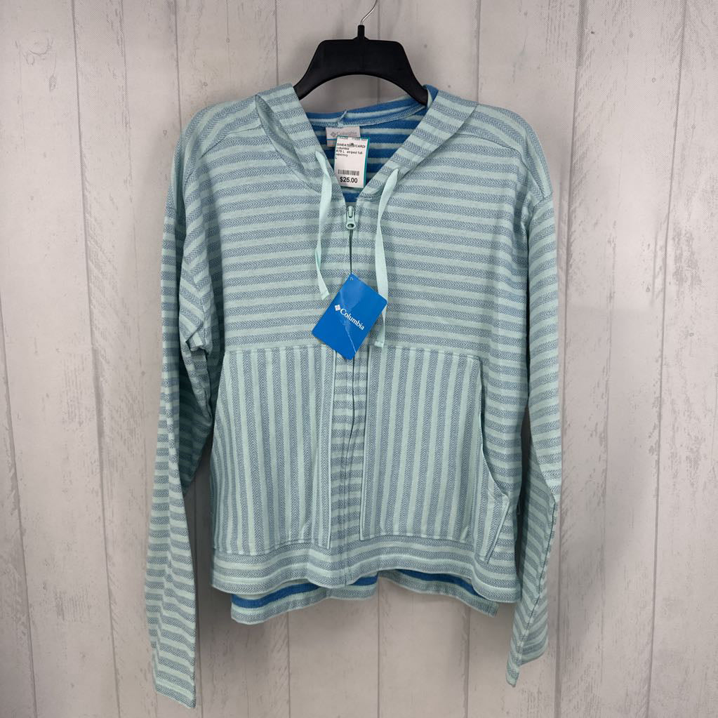 R75 L striped full-zip l/s pullover