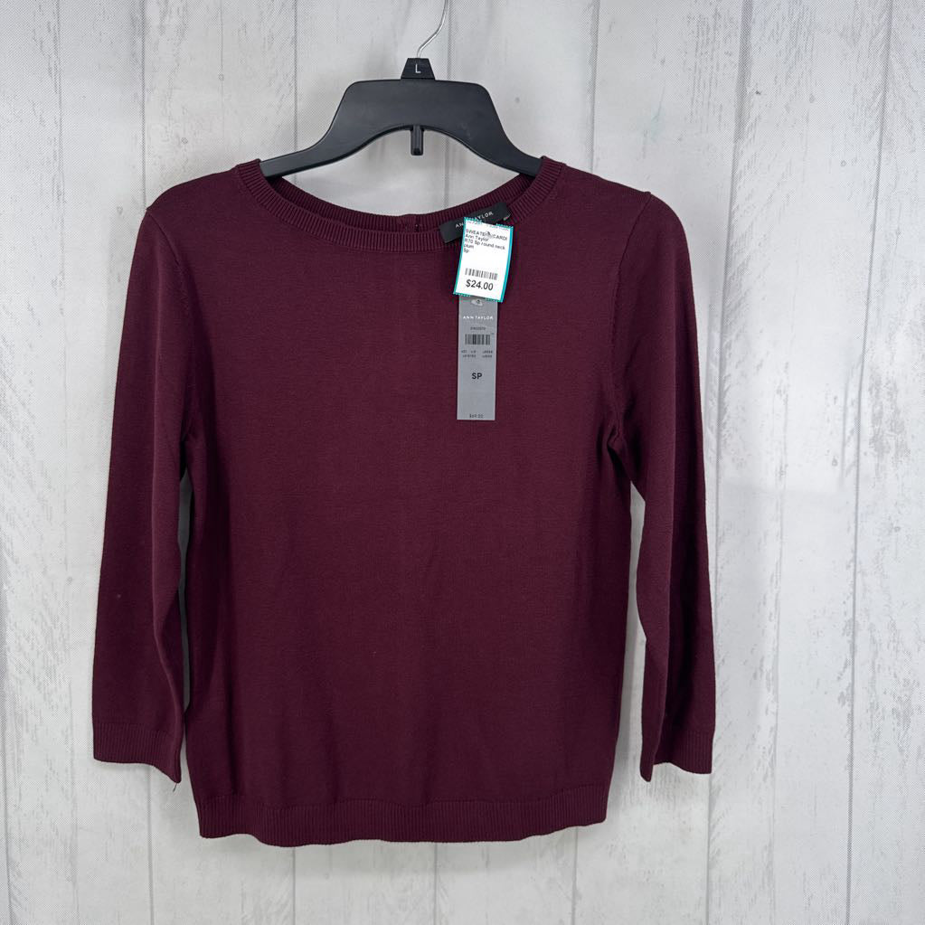 R70 Sp round neck 3/4 slv sweater