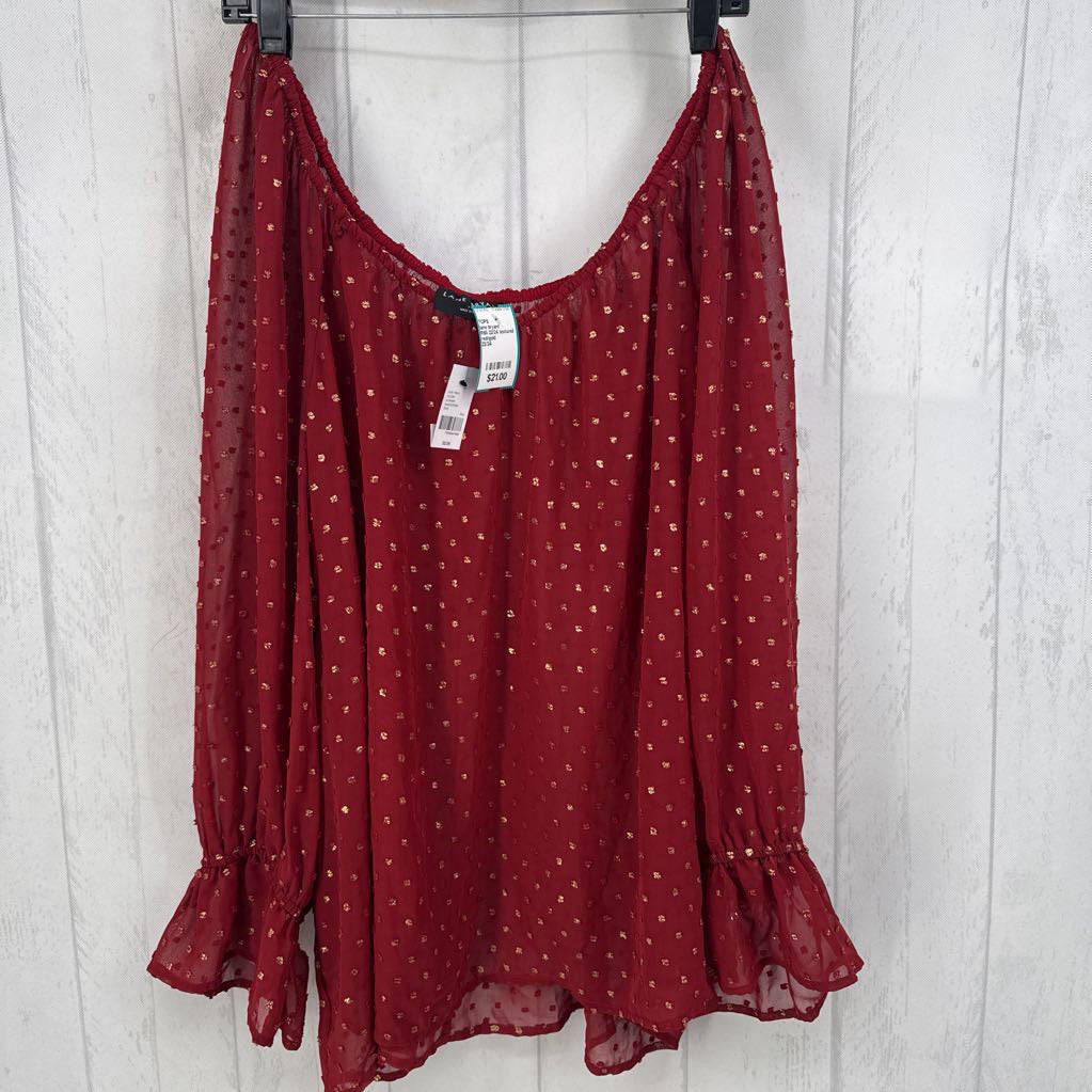 R60 22/24 textured semi sheer l/s top