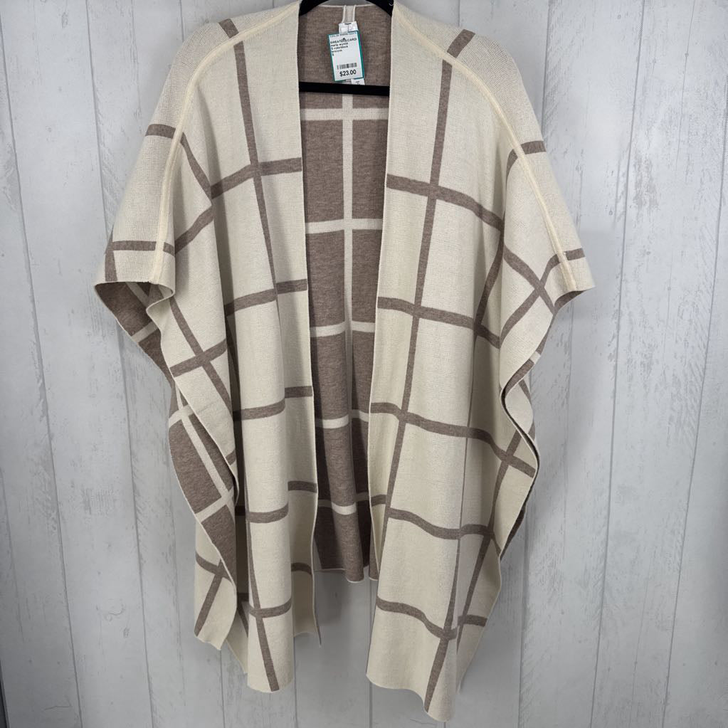 S colorblock reversible ruana
