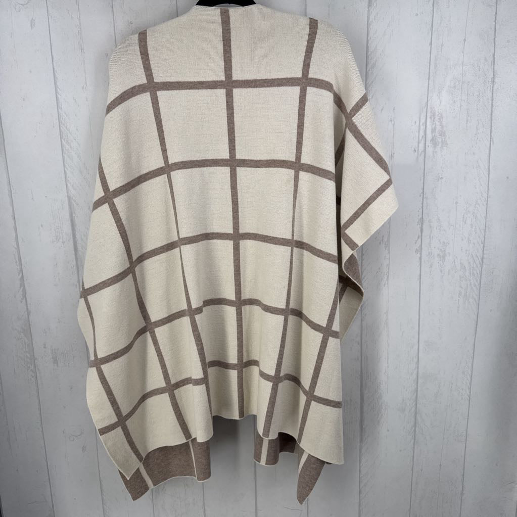 S colorblock reversible ruana