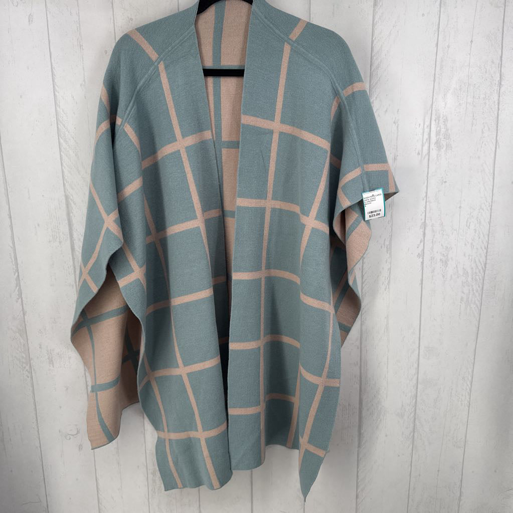 S colorblock reversible ruana